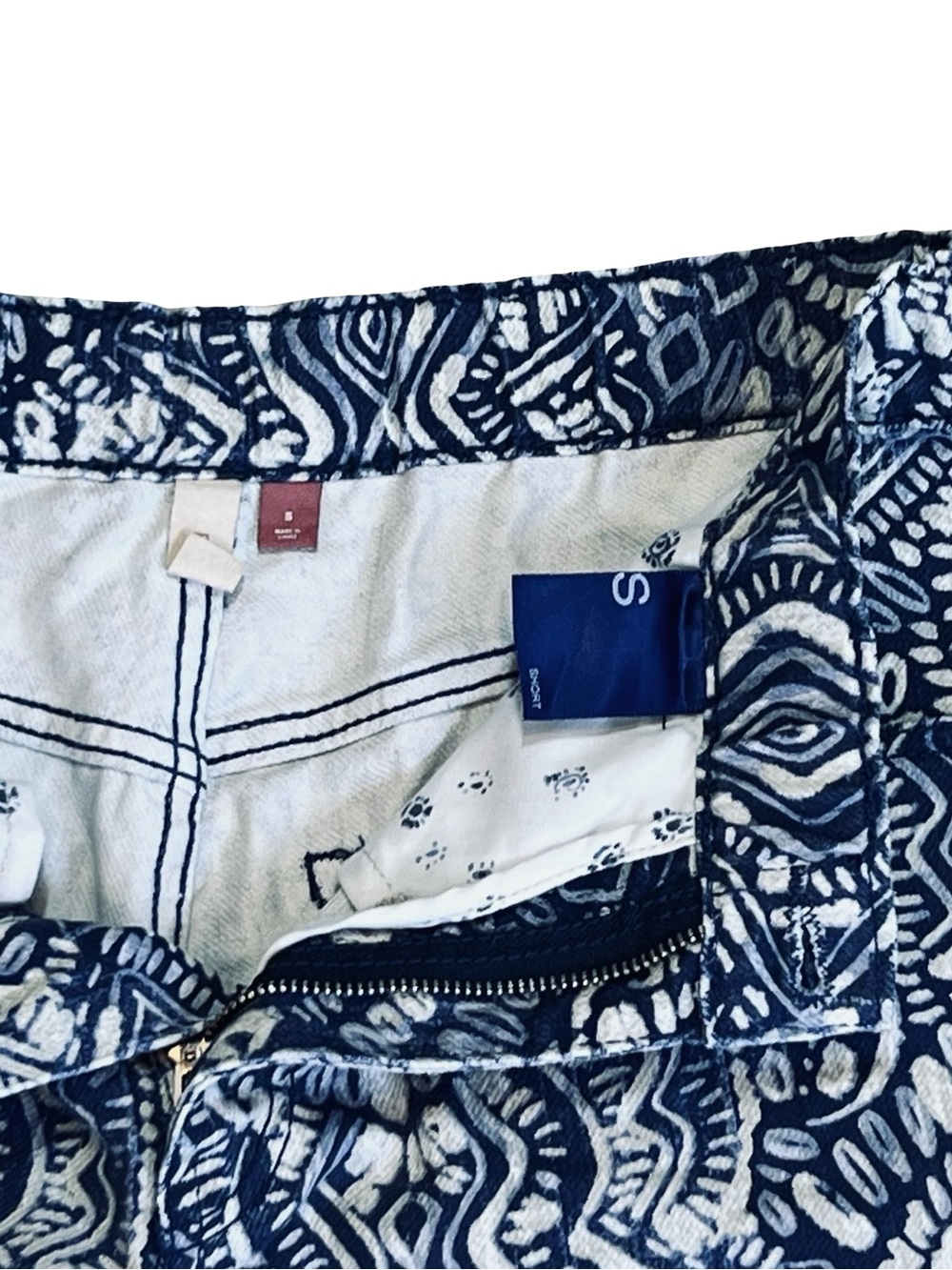 Anthropologie Pilcro Women’s Sz S Blue High Rise Shorts Scrunchie Cut Off - Picture 7 of 16